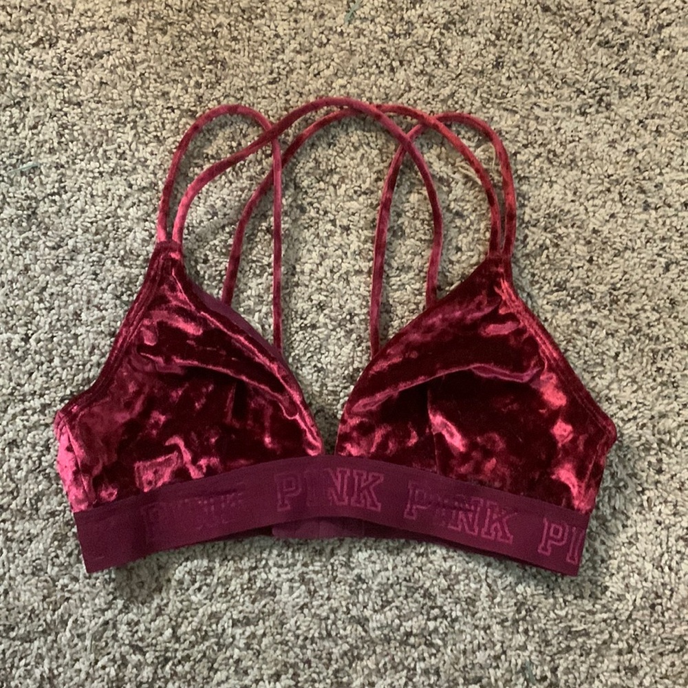 PINK velvet bra